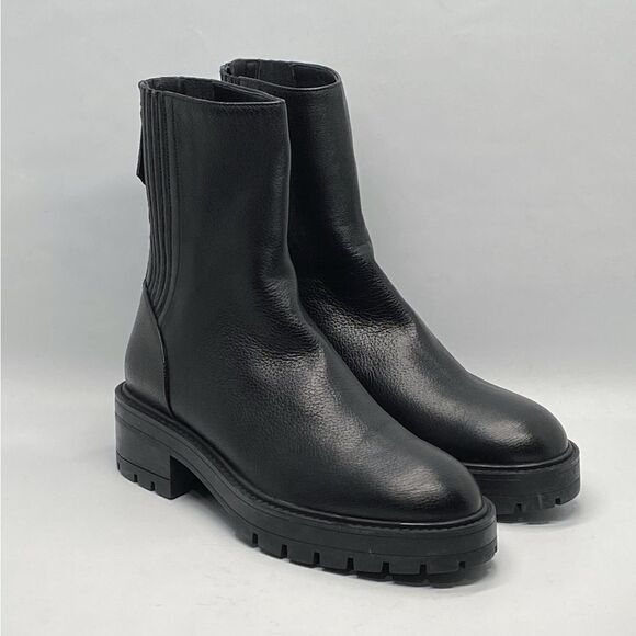 Aquazzura Saint Honroe Leather Combat Booties size 36.5 - Picture 4 of 12
